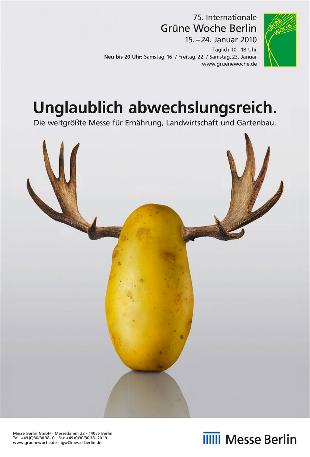 Advertising Photographie Still Life Composing Internationale Grüne Woche Messe Kartoffel Elch unglaublich abwechslungsreich Idris Kolodziej